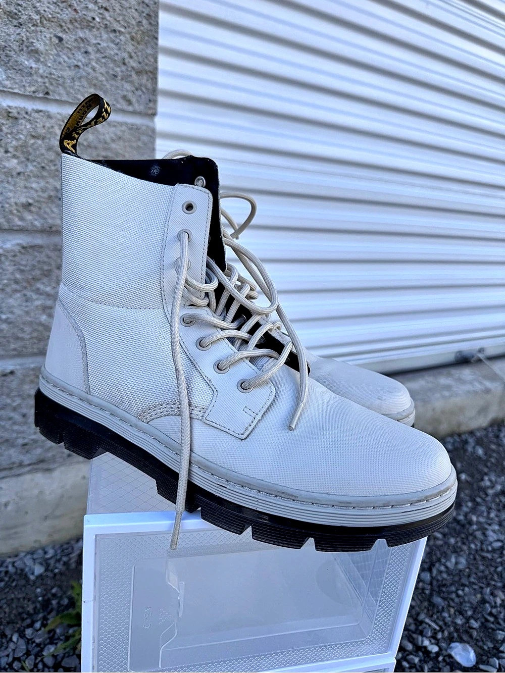Dr. Martens Combs Tech Utility Boot White